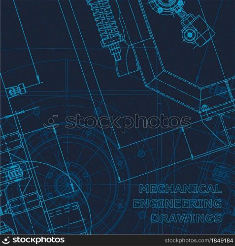 Technical cyberspace. Corporate Identity. Blueprint. Vector engineering drawings. Mechanical instrument making Technical. Technical cyberspace, Corporate Identity. Blueprint. Vector engineering illustration