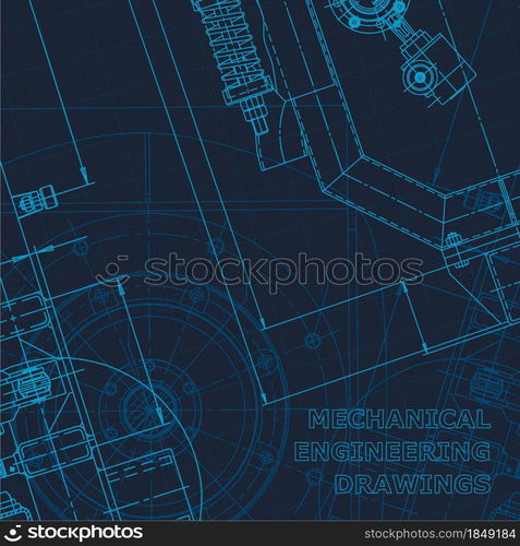 Technical cyberspace. Corporate Identity. Blueprint. Vector engineering drawings. Mechanical instrument making Technical. Technical cyberspace, Corporate Identity. Blueprint. Vector engineering illustration