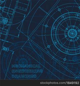 Technical cyberspace. Corporate Identity. Blueprint. Vector engineering illustration. Cover flyer banner background. Technical cyberspace, Corporate Identity. Blueprint. Vector engineering illustration