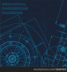 Technical cyberspace. Corporate Identity. Blueprint. Vector engineering illustration. Cover, flyer banner Mechanical engineering. Technical cyberspace, Corporate Identity. Blueprint. Vector engineering illustration