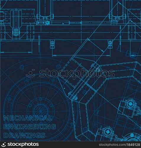 Technical cyberspace, Corporate Identity. Computer aided design systems. Blueprint, scheme, plan sketch Technical Industry. Technical cyberspace, Corporate Identity. Blueprint. Vector engineering illustration