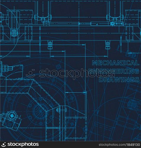 Technical cyberspace, Corporate Identity. Computer aided design systems. Blueprint. Technical cyberspace, Corporate Identity. Blueprint. Vector engineering illustration