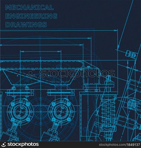 Technical cyberspace, Corporate Identity. Computer aided design systems. Technical illustrations. Industry. Technical cyberspace, Corporate Identity. Blueprint. Vector engineering illustration