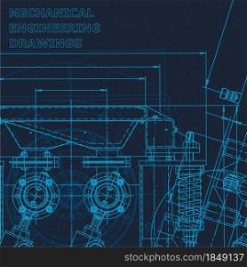 Technical cyberspace, Corporate Identity. Computer aided design systems. Technical illustrations. Industry. Technical cyberspace, Corporate Identity. Blueprint. Vector engineering illustration