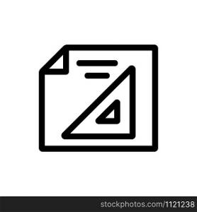technical document icon vector. A thin line sign. Isolated contour symbol illustration. technical document icon vector. Isolated contour symbol illustration