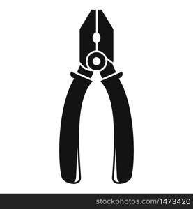 Technical electric pliers icon. Simple illustration of technical electric pliers vector icon for web design isolated on white background. Technical electric pliers icon, simple style