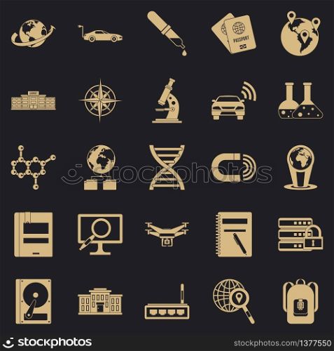 Technical evolution icons set. Simple set of 25 technical evolution vector icons for web for any design. Technical evolution icons set, simple style
