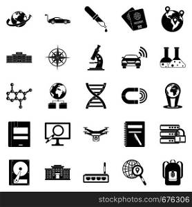 Technical evolution icons set. Simple set of 25 technical evolution vector icons for web isolated on white background. Technical evolution icons set, simple style