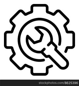 Technical overview gear icon outline vector. Business data. Financial result. Technical overview gear icon outline vector. Business data
