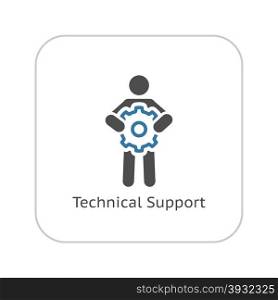 Technical Support Icon. Flat Design. Business Concept. Isolated Illustration.. Technical Support Icon. Flat Design.