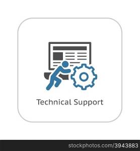 Technical Support Icon. Flat Design.. Technical Support Icon. Flat Design. Business Concept. Isolated Illustration.