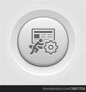 Technical Support Icon. Technical Support Icon. Business Concept. Grey Button Design
