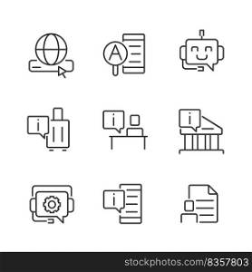 Technical support pixel perfect linear icons set. Answers on customer questions. Access to information. Customizable thin line symbols. Isolated vector outline illustrations. Editable stroke. Technical support pixel perfect linear icons set