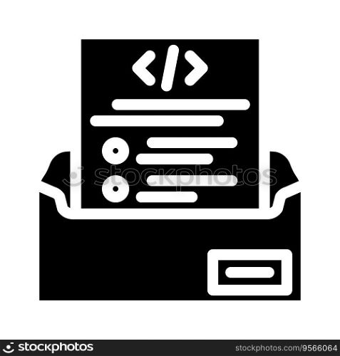 technical writing software glyph icon vector. technical writing software sign. isolated symbol illustration. technical writing software glyph icon vector illustration