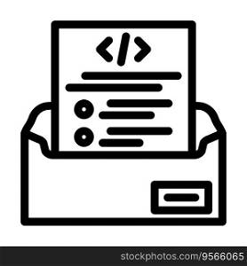 technical writing software line icon vector. technical writing software sign. isolated contour symbol black illustration. technical writing software line icon vector illustration