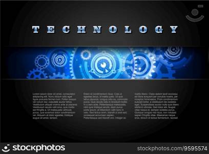 Techno background blue vector image