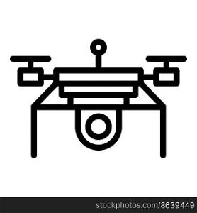 Techno drone icon outline vector. Aerial camera. Air spy. Techno drone icon outline vector. Aerial camera