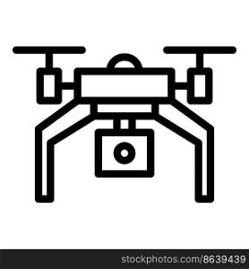 Techno drone icon outline vector. Spy control. Camera vehicle. Techno drone icon outline vector. Spy control
