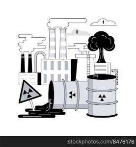 Technological disasters abstract concept vector illustration. Chemical industry disaster, technological catastrophe, industrial catastrophic event, factory accident, environment abstract metaphor.. Technological disasters abstract concept vector illustration.