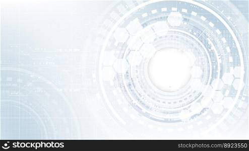 Technological interface bright future system vector image