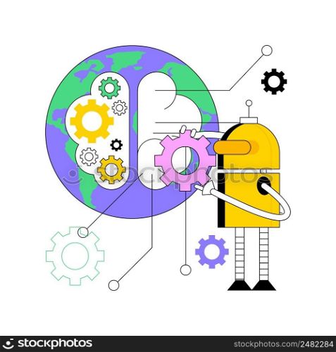Technological revolution abstract concept vector illustration. Technological invention, ICT revolution, modern scientific innovations, machine learning progress, information era abstract metaphor.. Technological revolution abstract concept vector illustration.
