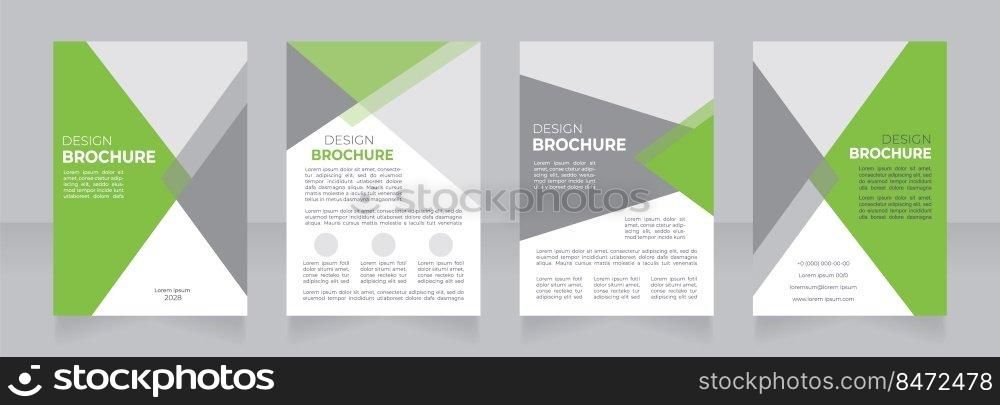 Technologies in agriculture blank brochure design. Farm automation. Template set with copy space for text. Premade corporate reports collection. Editable 4 paper pages. Montserrat font used. Technologies in agriculture blank brochure design