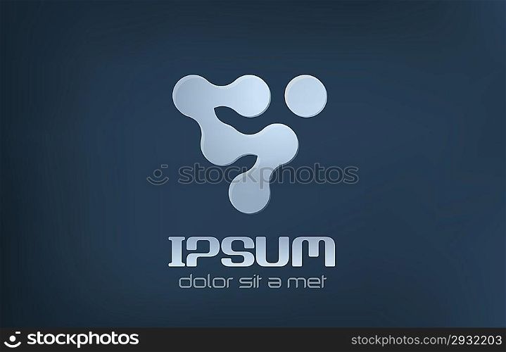 Technology Abstract logo vector template. Science Molecular electronic icon sign.Futuristic symbol.