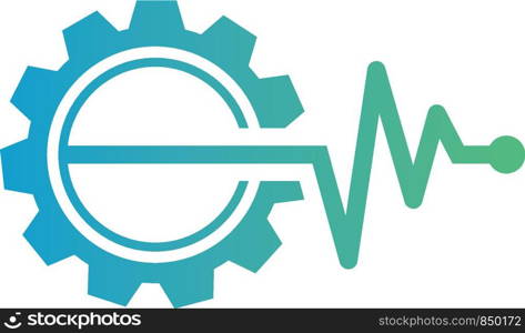 technology and industry logo template