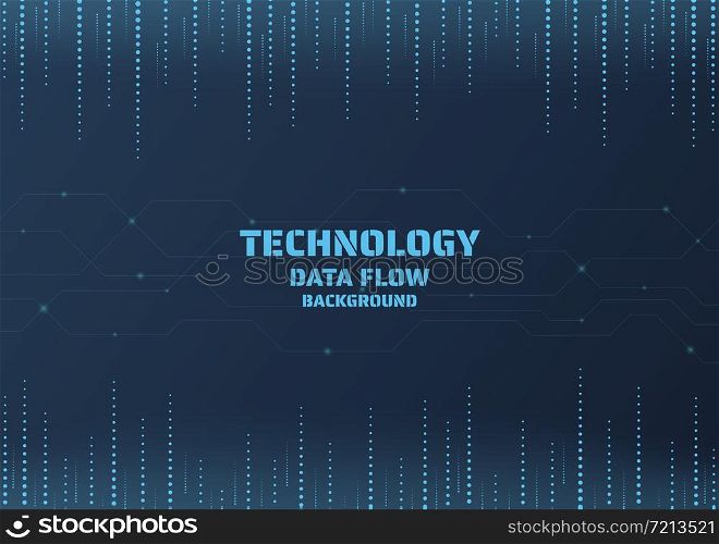 Technology background data flow modern style digital design space for your text. vector illustration