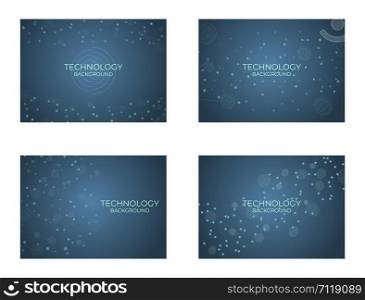 Technology background structure digital design line connection with round style light. vector illustration