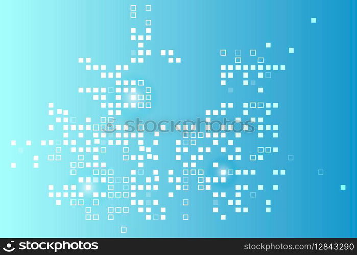 Technology background vector with white pixel pattern