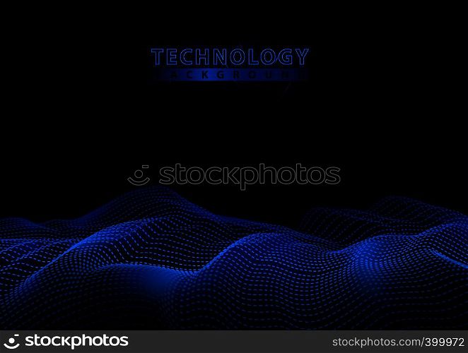 Technology Background with Connecting Particles