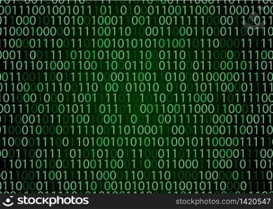 Technology binary background. Binary on green background.vector