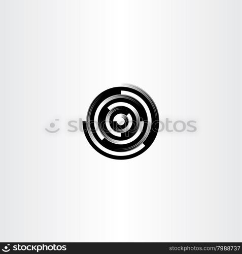 technology black circle abstract logo icon design