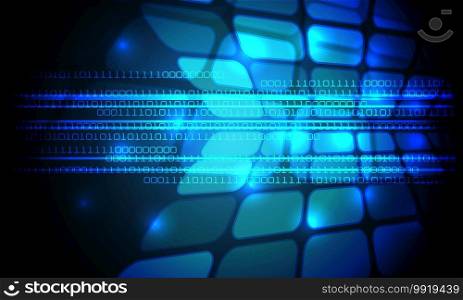 Technology blue digital computer speed connect network background vector illustration.