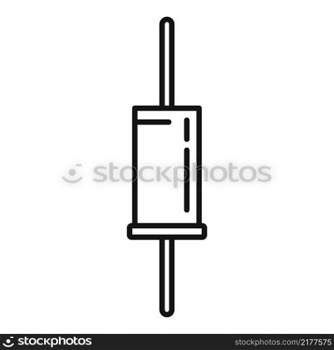 Technology capacitor icon outline vector. Component resistor. Ceramic current. Technology capacitor icon outline vector. Component resistor