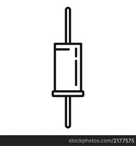 Technology capacitor icon outline vector. Component resistor. Ceramic current. Technology capacitor icon outline vector. Component resistor