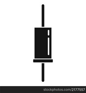 Technology capacitor icon simple vector. Component resistor. Ceramic current. Technology capacitor icon simple vector. Component resistor