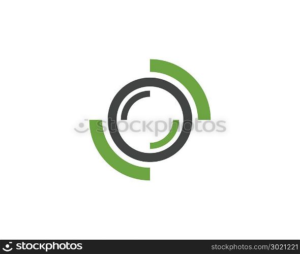 Technology circle logo and symbols Vector