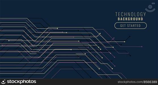 technology circuit lines background design banner