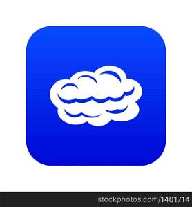 Technology cloud icon blue vector isolated on white background. Technology cloud icon blue vector