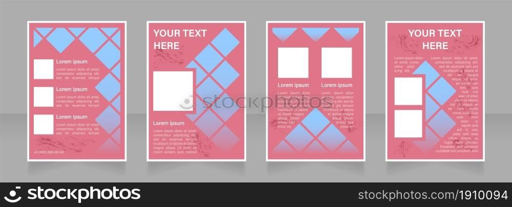 Technology company presentation blank brochure layout design. Vertical poster template set with empty copy space for text. Premade corporate reports collection. Editable flyer paper pages. Technology company presentation blank brochure layout design