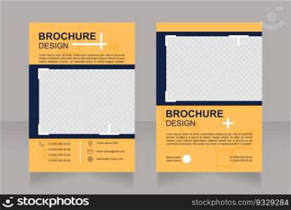 Technology corporation contact info blank brochure design. Template set with copy space for text. Premade corporate reports collection. Editable 2 paper pages. Arial Bold, Regular fonts used. Technology corporation contact info blank brochure design