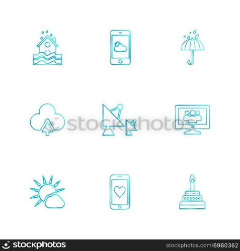 technology , dsish , antenna , house ,Ecology , eco , icons , weather , enviroement , icon, vector, design,  flat,  collection, style, creative,  icons , cloud , rain , storm , moon , rainbow , sun , sunlight ,