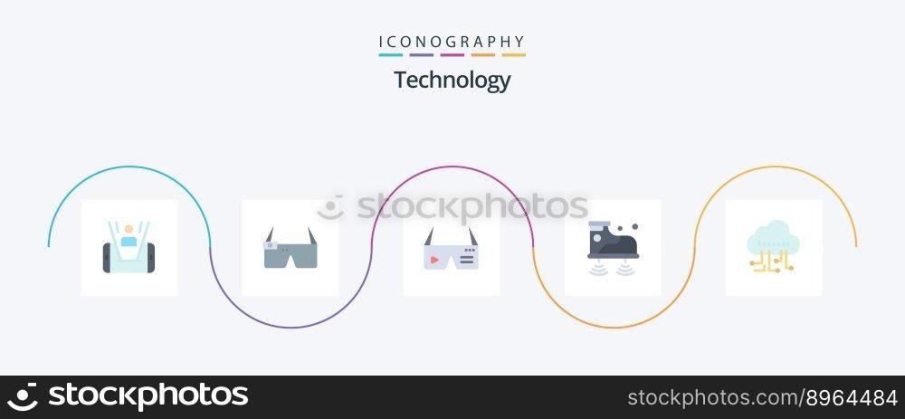 Technology Flat 5 Icon Pack Including data. service. computer. wifi. google