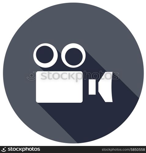 Technology Flat Icon With Long Shadow
