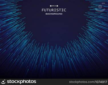 Technology futuristic curve line shape pattern on blue background, vector eps10