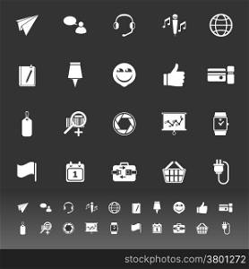 Technology gadget screen icons on gray background, stock vector