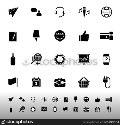 Technology gadget screen icons on white background, stock vector