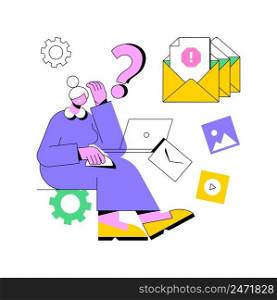 Technology gap abstract concept vector illustration. Digital divide, app gap, technology use, mobile device, understanding, developing country, time lag, digital literacy abstract metaphor.. Technology gap abstract concept vector illustration.